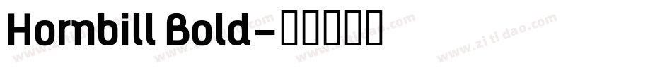 Hornbill Bold字体转换